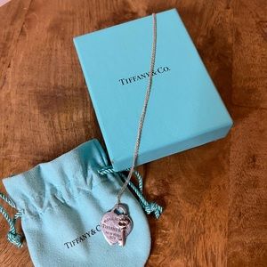 Tiffany heart necklace rose gold key
